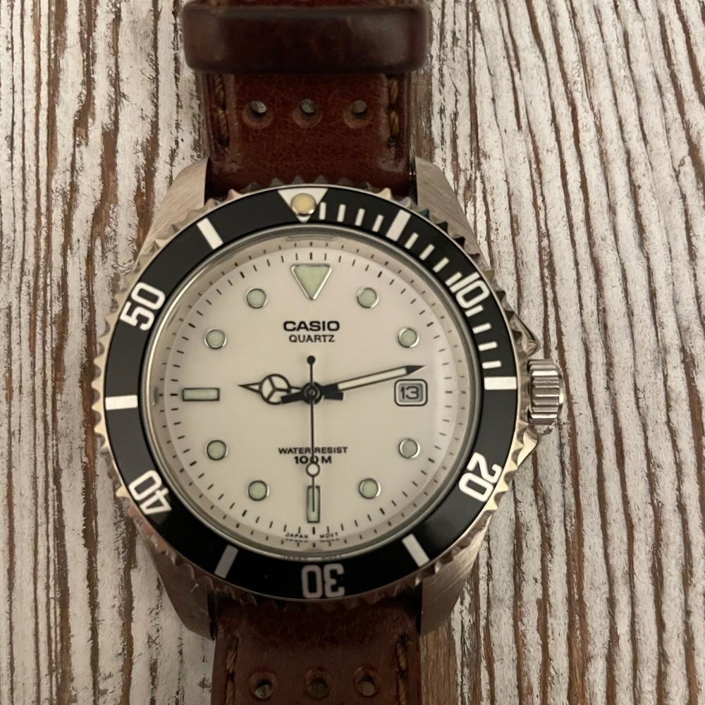 Vintage Casio Submariner White Dial Diver